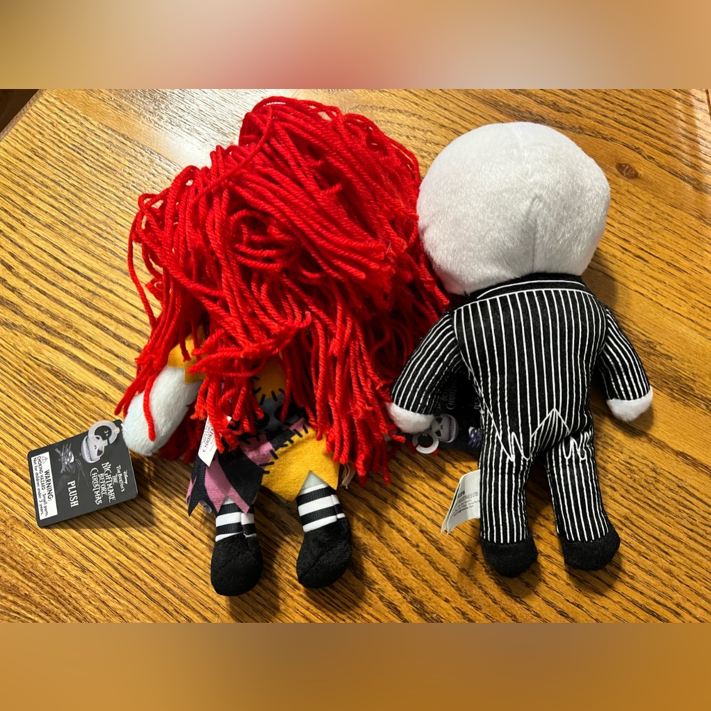 Disney Jack Skellington And Sally plush character The Nightmare Before Christmas - Picture 2 of 12
